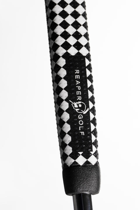 The Scythe - Harlequin Grip, Black Shaft & Brass Head