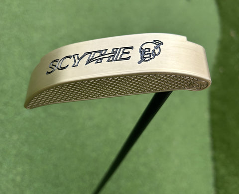The Scythe - Harlequin Grip, Black Shaft & Brass Head