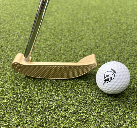 The Scythe - Black Grip, Chrome Shaft & Brass Head