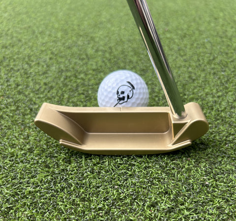 The Scythe - Black Grip, Chrome Shaft & Brass Head