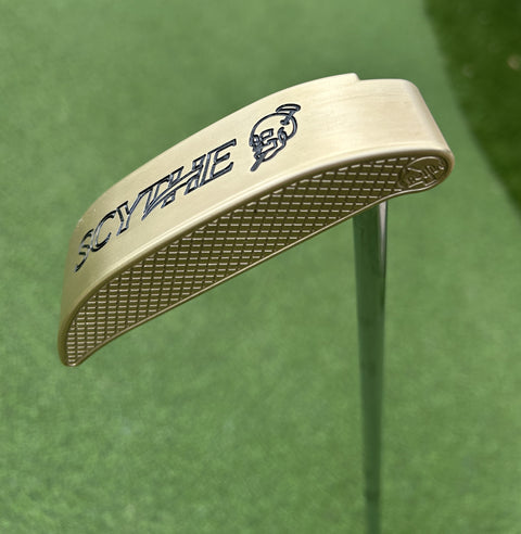 The Scythe - Black Grip, Chrome Shaft & Brass Head