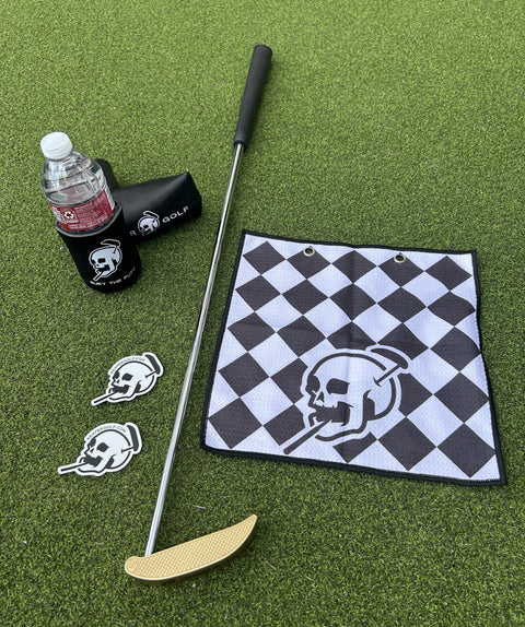 The Scythe - Black Grip, Chrome Shaft & Brass Head